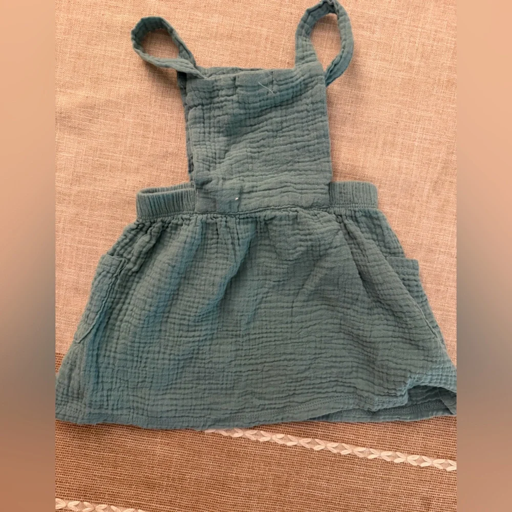 Blue Kids Suspender Skirt